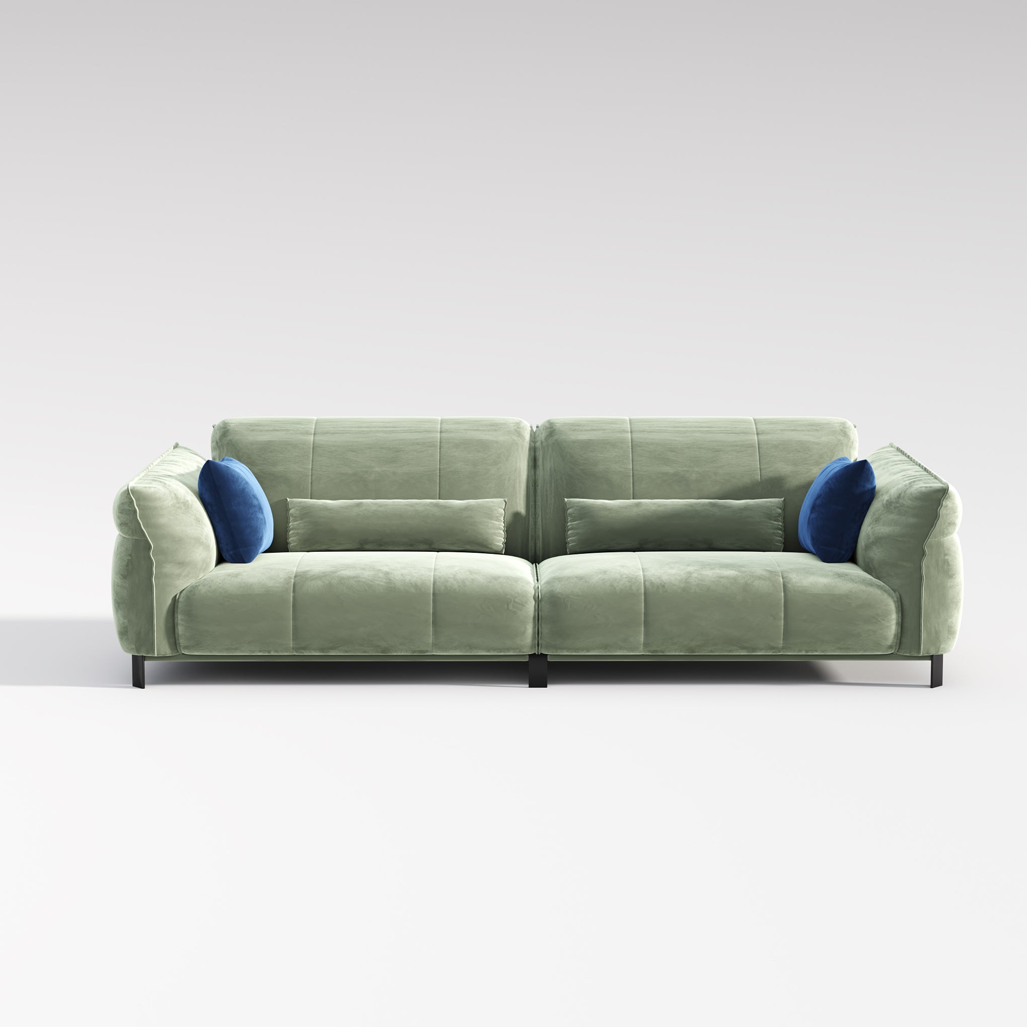 Ramsha Three Seater Sofa/Suedette Fabric Upholstery/Cushions