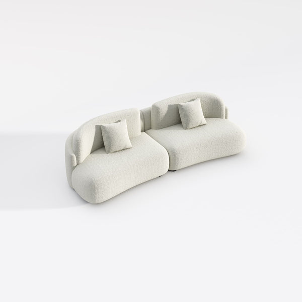 Skye Curved Fabric Sofa/ Designer/Contemporary/ Modern/4-seat