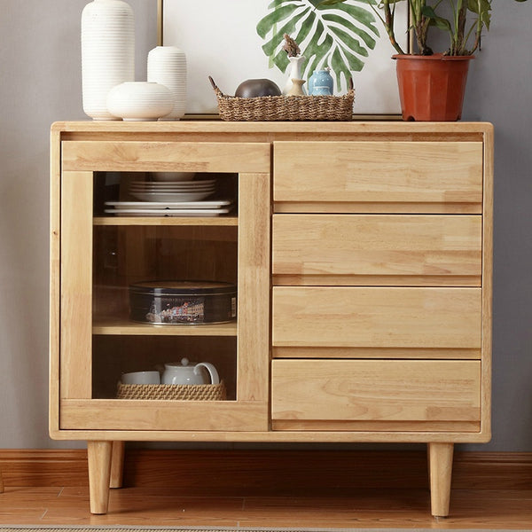 Hillie  Solid Wood Buffet Sideboard Cabinet/ Particleboard frame with melamine finish/
