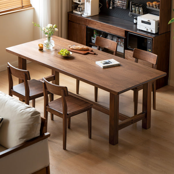 Alagie FAS-Graded Solid American Oak Dining Table with Large Slab Top 180cm/210cm