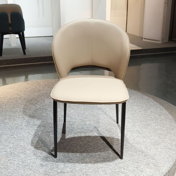 Pet-Friendly Leather-look Fabric Upholstery Dining Chair/Scratch-resistant