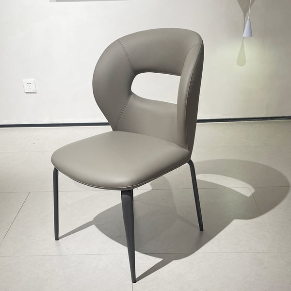 Aunika Leather Dining Chair With Carbon Steel Legs