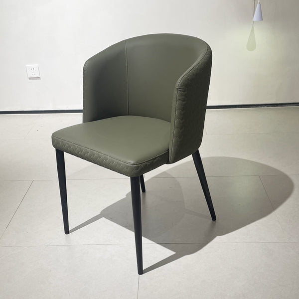 Leather Dining Chair With Carbon Steel Legs
