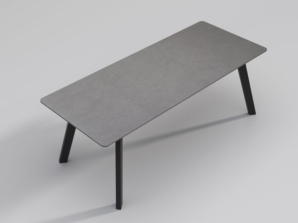 Tellara Grey Rectangular Faux Marble Dining Table 1.6M/ Modern/Minimalistic