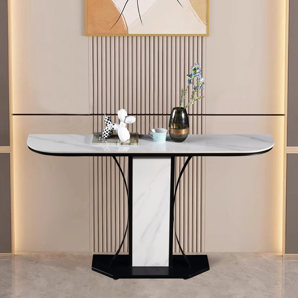 Ceramic Top Console Table/Creative Entryway Table/Steel Legs DM7063