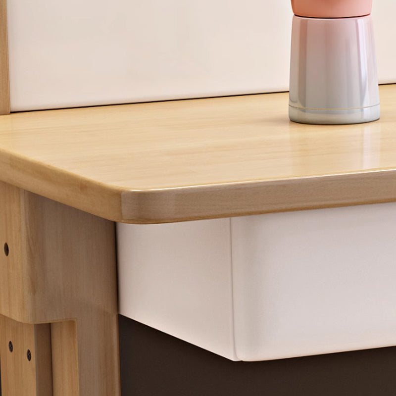 Warnke Height-Adjustable Study Desks/Solid Wood Study Desk with Shelf ...