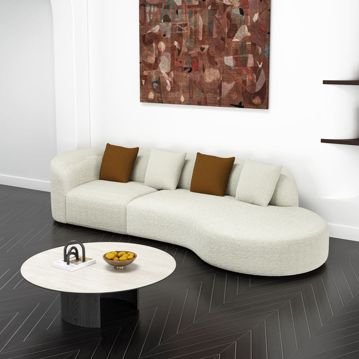 Skye Curved Fabric Upholstery Four Seater Sofa/Contemporary/Designer ...