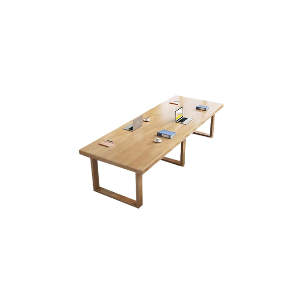 Solid Timber Dining Table/Natural Wood Color/Rectangular Conference Table 1.8m/2.2m/2.6m