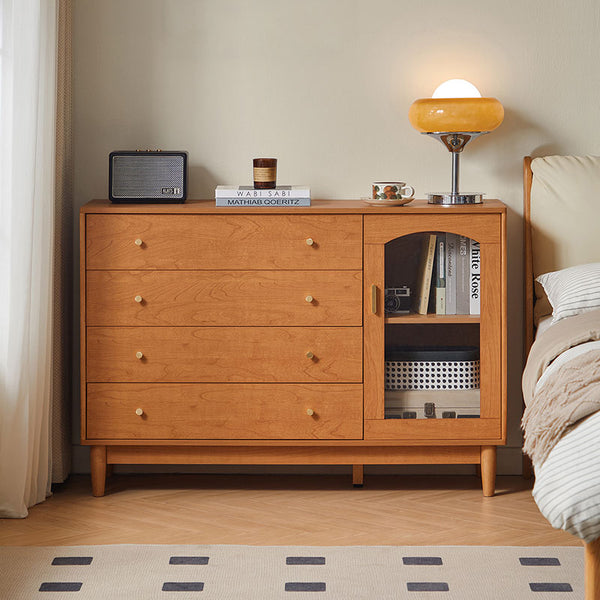 Carolyn 1.2m/1.5m Dining Cabinet/Storage Cabinet/Sideboard With Glass Door For Dining Room