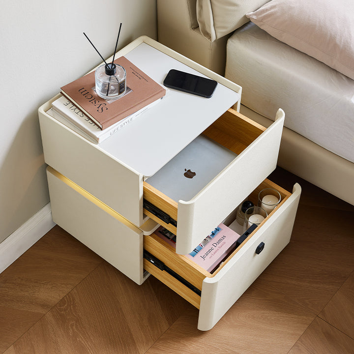 Patrick Side Table Bedside Table Storage Cabinet with Fingerprint Lock ...