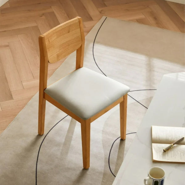 Hayde Dining Chair with Solid Wood Legs and Upholstered Seat
