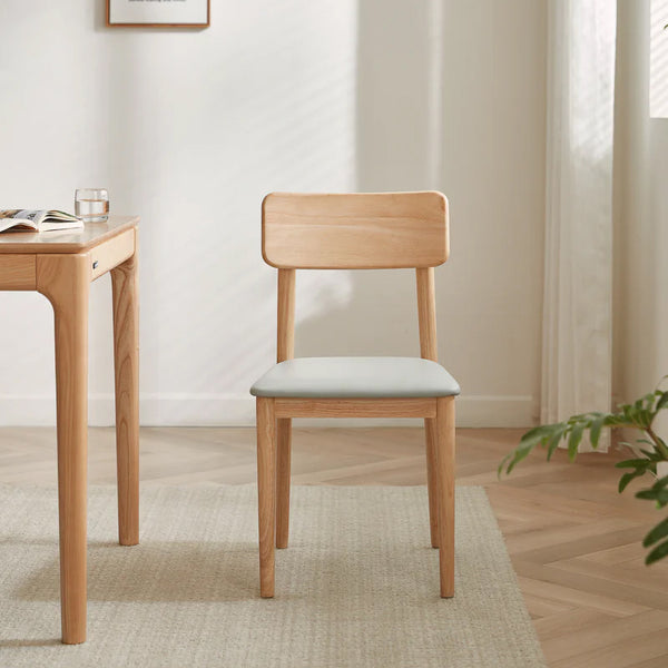 Bianca Tech Fabric Cushioned Chair with Solid Wood Legs