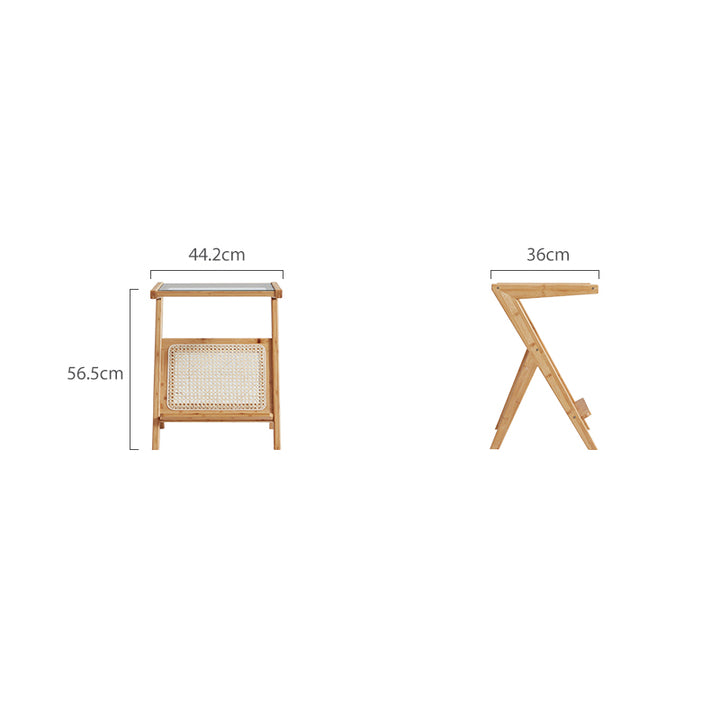 Dawson Z-shaped Bamboo Frame Side Table Multiple Color – Diamonds Home ...