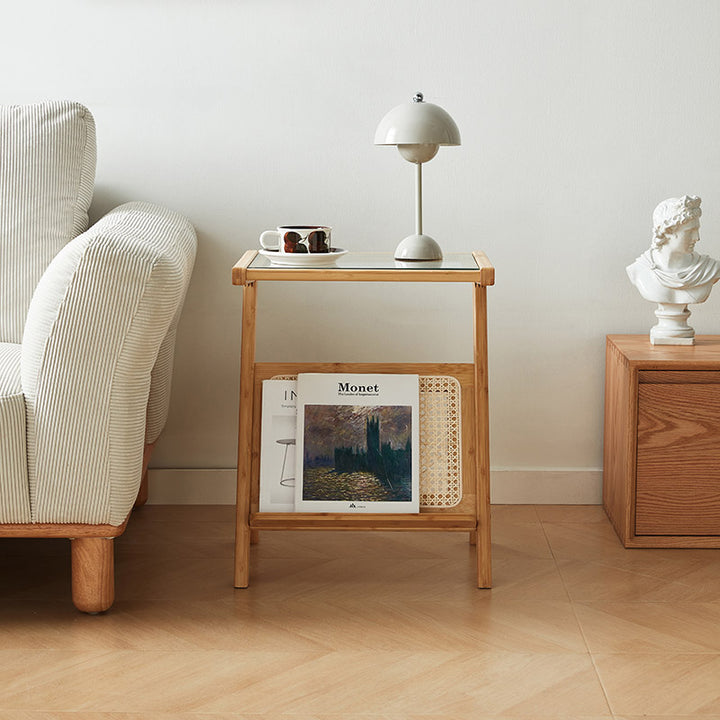 Dawson Z-shaped Bamboo Frame Side Table Multiple Color – Diamonds Home ...