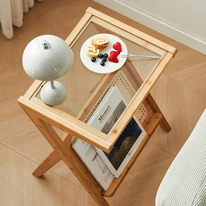 Dawson Z-shaped Bamboo Frame Side Table Multiple Color – Diamonds Home ...