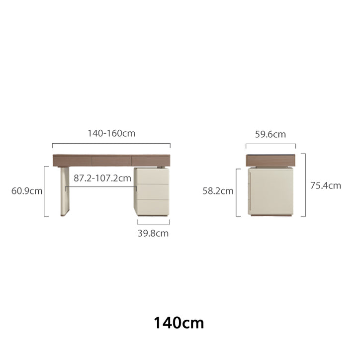 Diamond Shape Computer Table Jerome 120cm/140cm Office Desk/Computer Table Set With Drawer/Ceramic ...