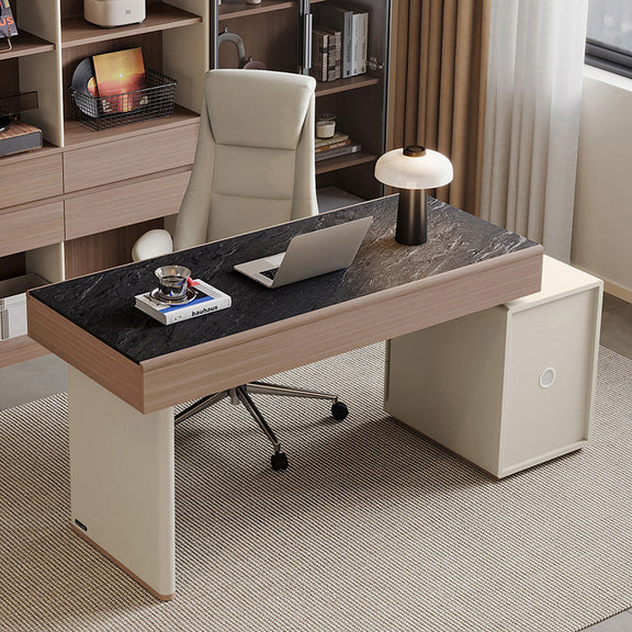 Diamond Shape Computer Table Jerome 120cm/140cm Office Desk/Computer Table Set With Drawer/Ceramic ...