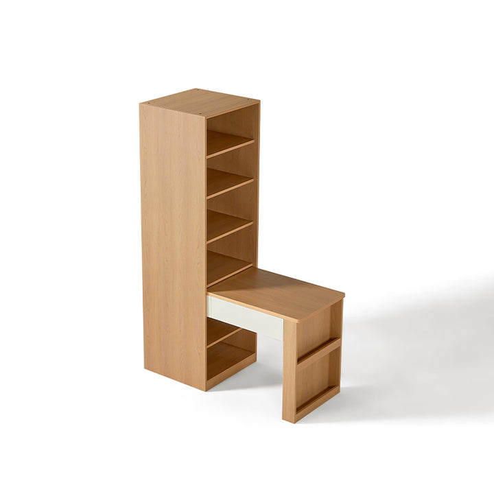 Diamond Shape Computer Table Benjamin Extendable Study Desk/Computer Table with Bookcase/Cabinet ...