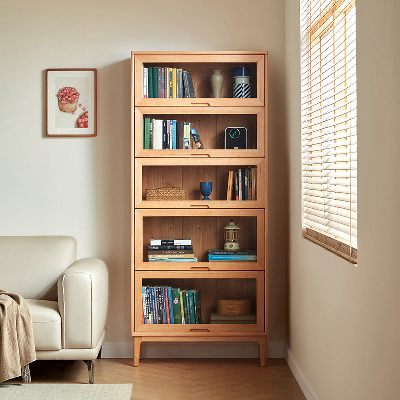 Angela 0.6m/0.8m Rubberwood Flip-door Bookcase Bookshelf/Storage Rack ...