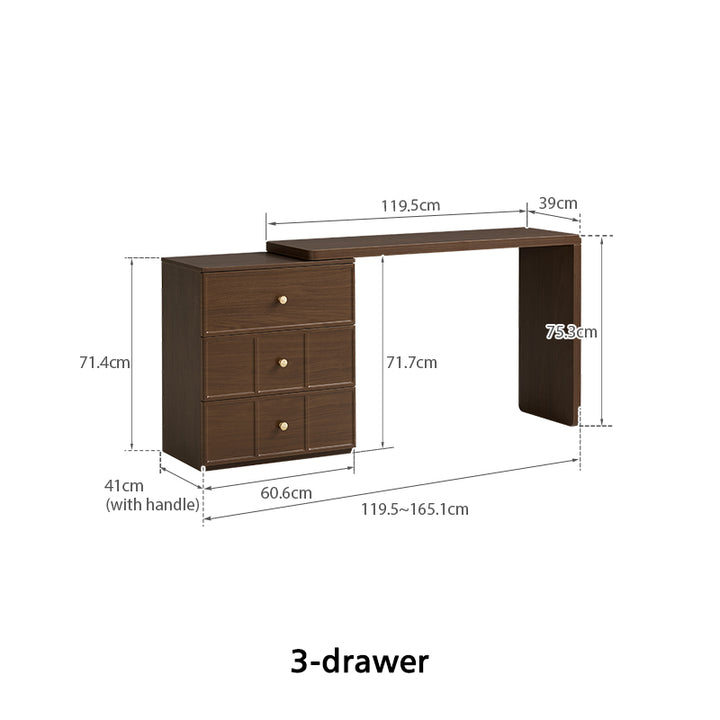 Eloise 3-Drawer/6-Drawer Single Bedroom Vanity Table with Drawer/Stool ...