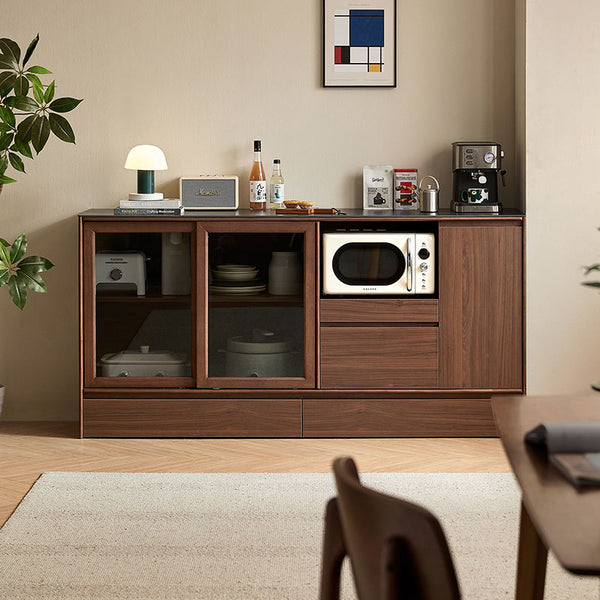 Cheryl 1.2m/1.5m/1.8m Dining Cabinet/Storage Cabinet/Sideboard Walnut Color