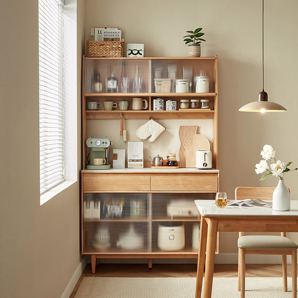 Phyllis 1.2m/1.5m Classic Design Multifunctional Sideboard Buffet/Coffee Station Display Cupboard