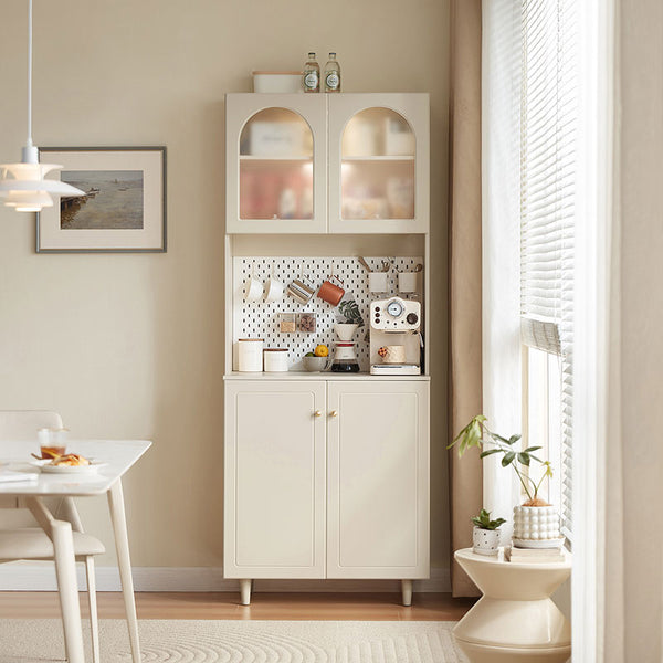 Howard 80cm Classic Design Multifunctional Sideboard Buffet/Coffee Station Display Cupboard White