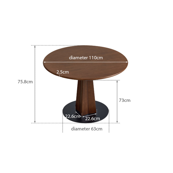 Imelda 110cm Rubberwood Round Dining Table Set With Chair/Ceramic For ...