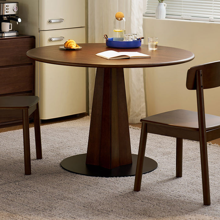 Imelda 110cm Rubberwood Round Dining Table Set With Chair/Ceramic For ...