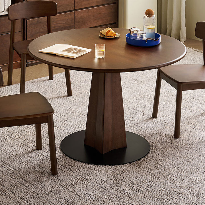 Imelda 110cm Rubberwood Round Dining Table Set With Chair/Ceramic For ...