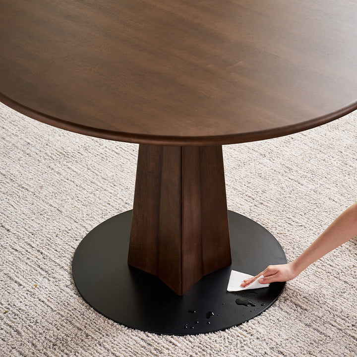 Imelda 110cm Rubberwood Round Dining Table Set With Chair/Ceramic For ...