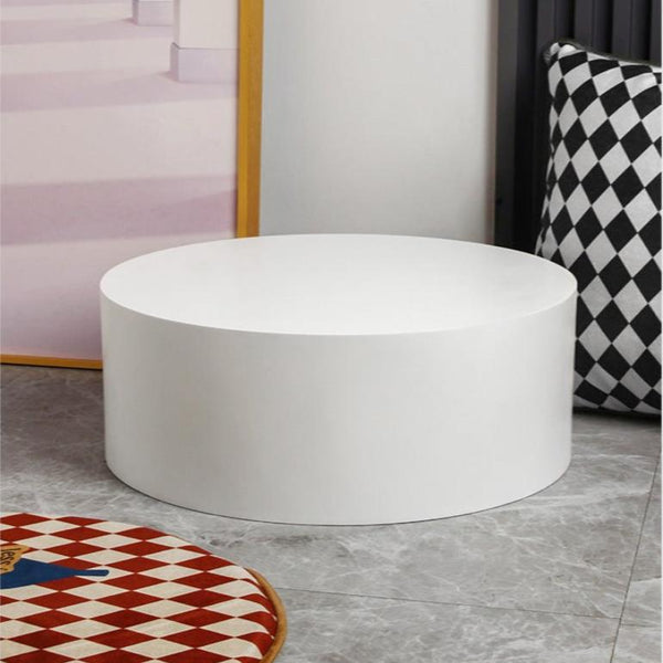 Tyee White Round Timber Coffee Table with No Drawers/Tea Table QH-A48