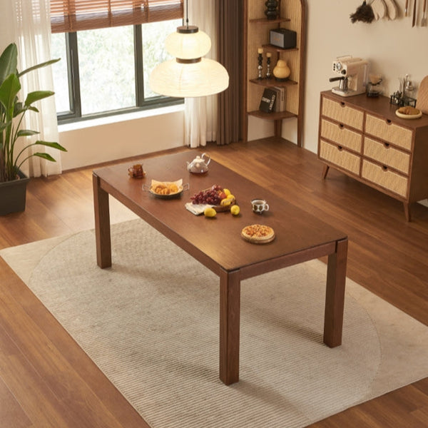 Edele Walnut Color FSC Certified American Oak Solid Timber Dining Table 160cm/180cm