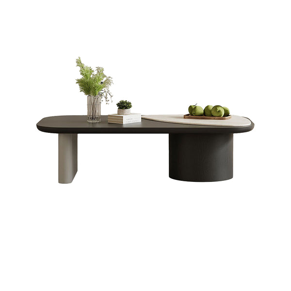 Dawnyel Red oak Veneered Coffee Table with Stone Top/Tea Table