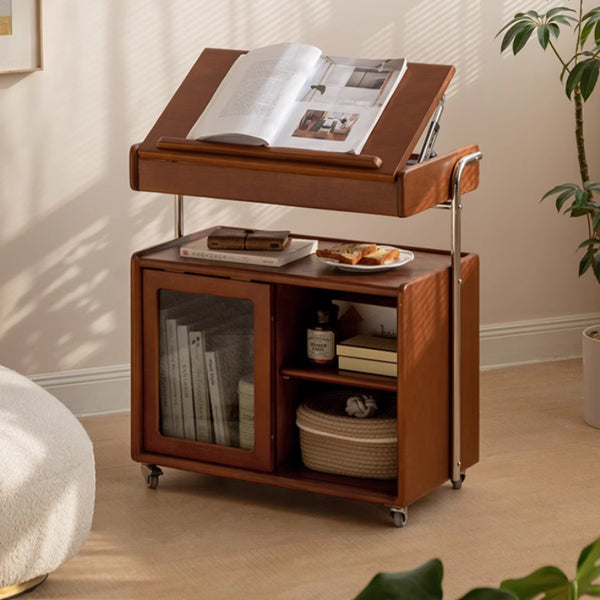 Frederick FAS-Graded Solid Poplar Wood Side Table/Bookcase Display Shelf/Storage Cabinet