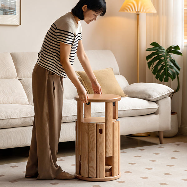 Celeste Multi-functional Round Stool/Dining Stool Convertible Stool/Side Table