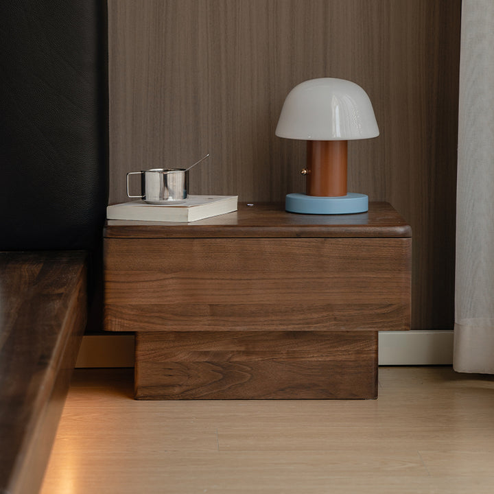 Asher FAS-Graded Solid Black Walnut Wood Side Table/Bedside Table with ...