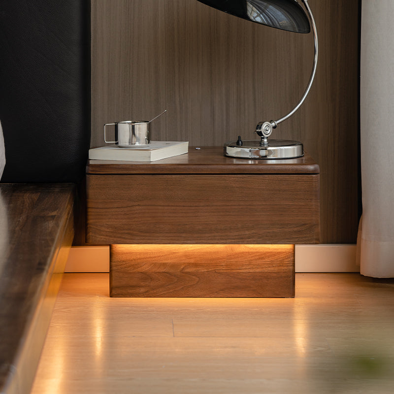Asher FAS-Graded Solid Black Walnut Wood Side Table/Bedside Table with ...