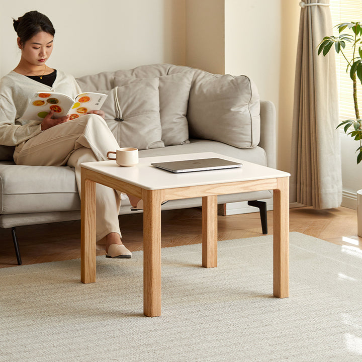Marshall FAS-Graded Solid Oak Wood Coffee Table/Side Table Set With Ce ...