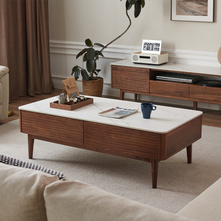 Mila 120cm FAS-Graded Solid Black Walnut Wood Classic Design Ceramic C ...