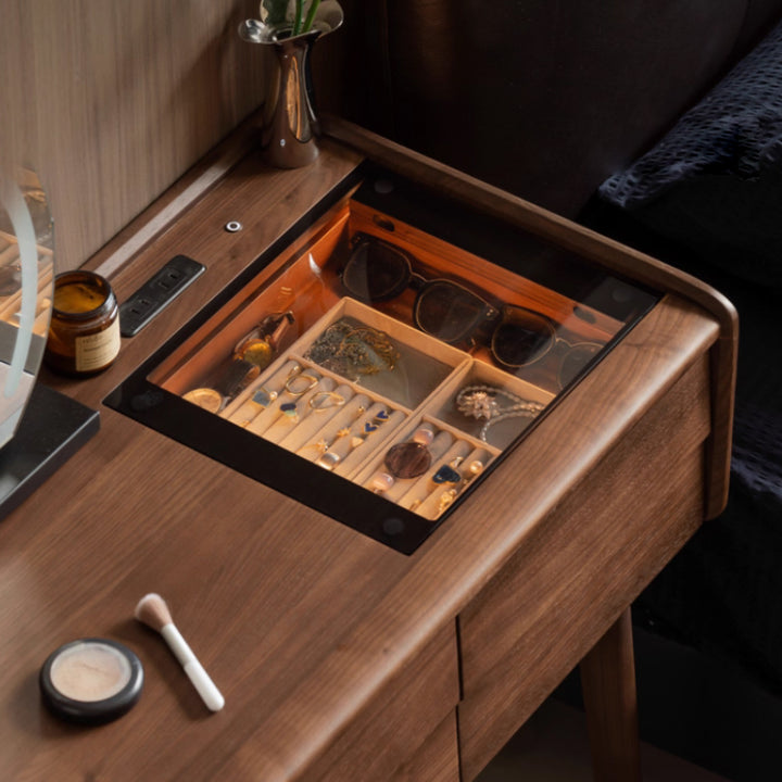 Charlene FAS-Graded Solid Black Walnut Wood/American Oak Wood Dressing ...