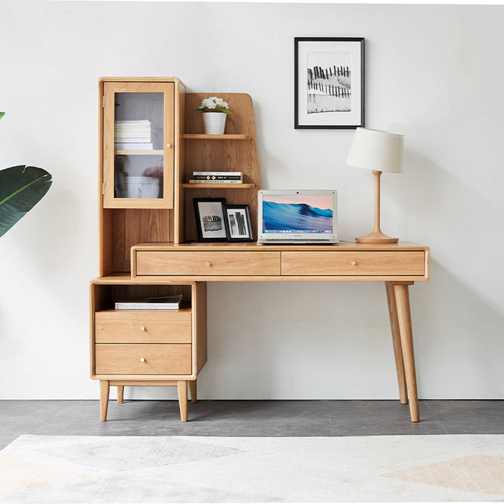 Beatrix Single Adjustable Office Desk/Computer Table With Drawer/Bookc ...