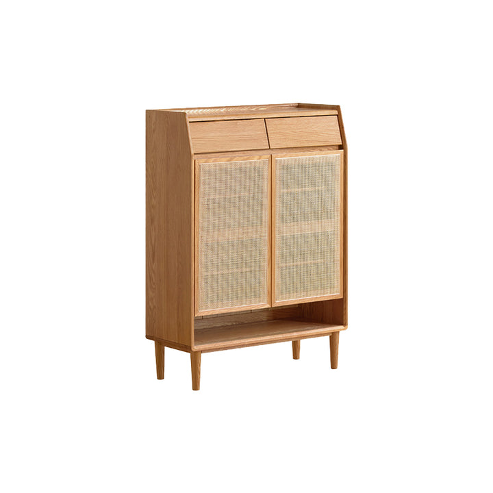Pascal 82cm/115cm FAS-Graded Solid American Oak Wood Entryway Cabinet ...