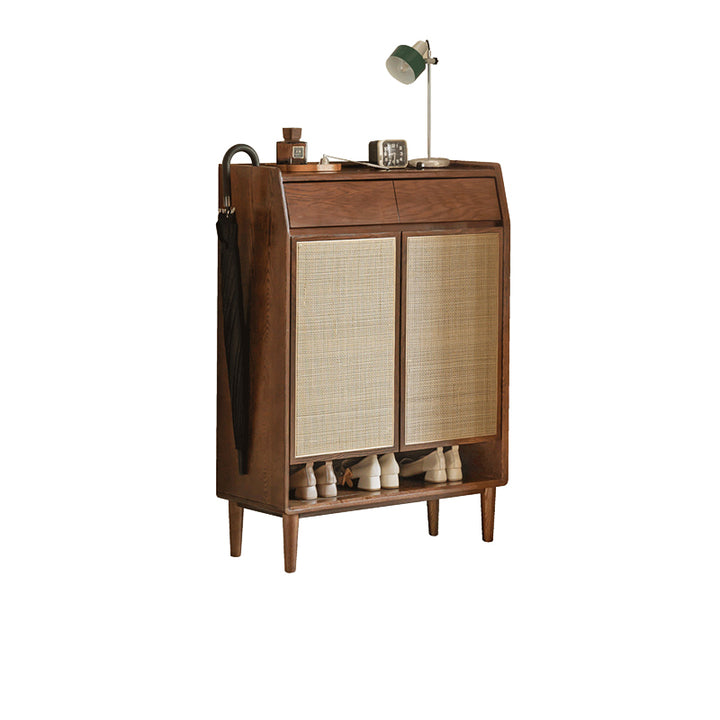 Pascal 82cm/115cm FAS-Graded Solid American Oak Wood Entryway Cabinet ...