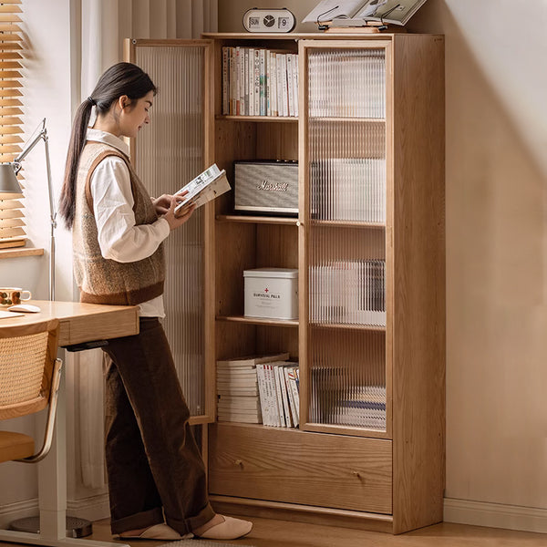 Gregory FAS-Graded Solid Ash Wood Bookcase Display Shelf/Storage Cabinet