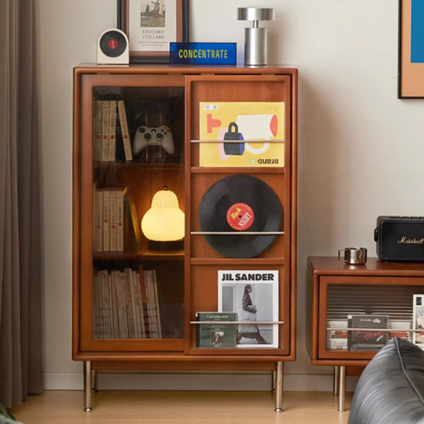 Regina FAS-Graded Solid Liriodendron Wood Bookcase Display Shelf/Storage Cabinet