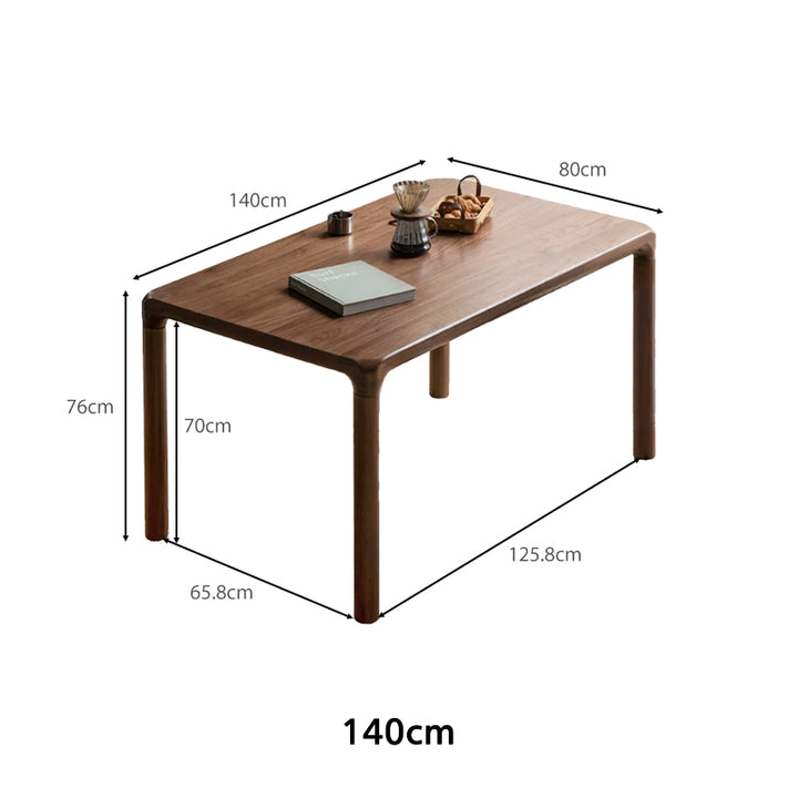 Lyra FAS-Graded Solid Black Walnut Wood Dining Table for Home Multiple ...