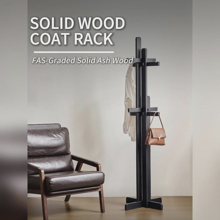 Olaf FAS-Graded Solid Ash Wood Clothing Racks Hanger/Stylish Entryway ...