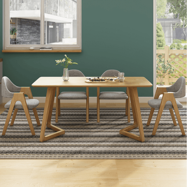 Leo Solid Timber Dining Table Triangle Foot Design 1.5m/1.3m
