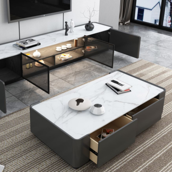 Zen Coffee Table Mordern/Cultured Marble Top/Minimalistic Furniture